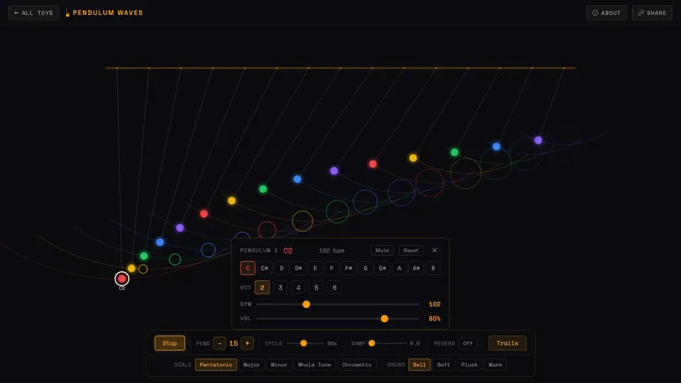 Pendulum Waves 미리보기 이미지